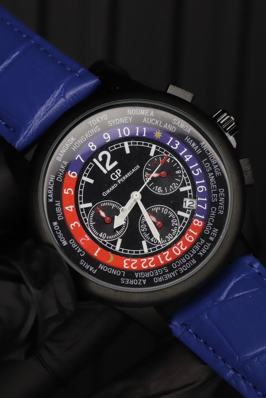 ZH RoyalAce Vintage Chronograph Watch – Black &amp; Gold