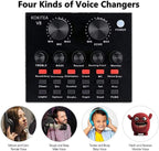 ZH SoundCast Pro V8 Podcast Microphone Kit with Live Sound Card