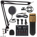 ZH SoundCast Pro V8 Podcast Microphone Kit with Live Sound Card
