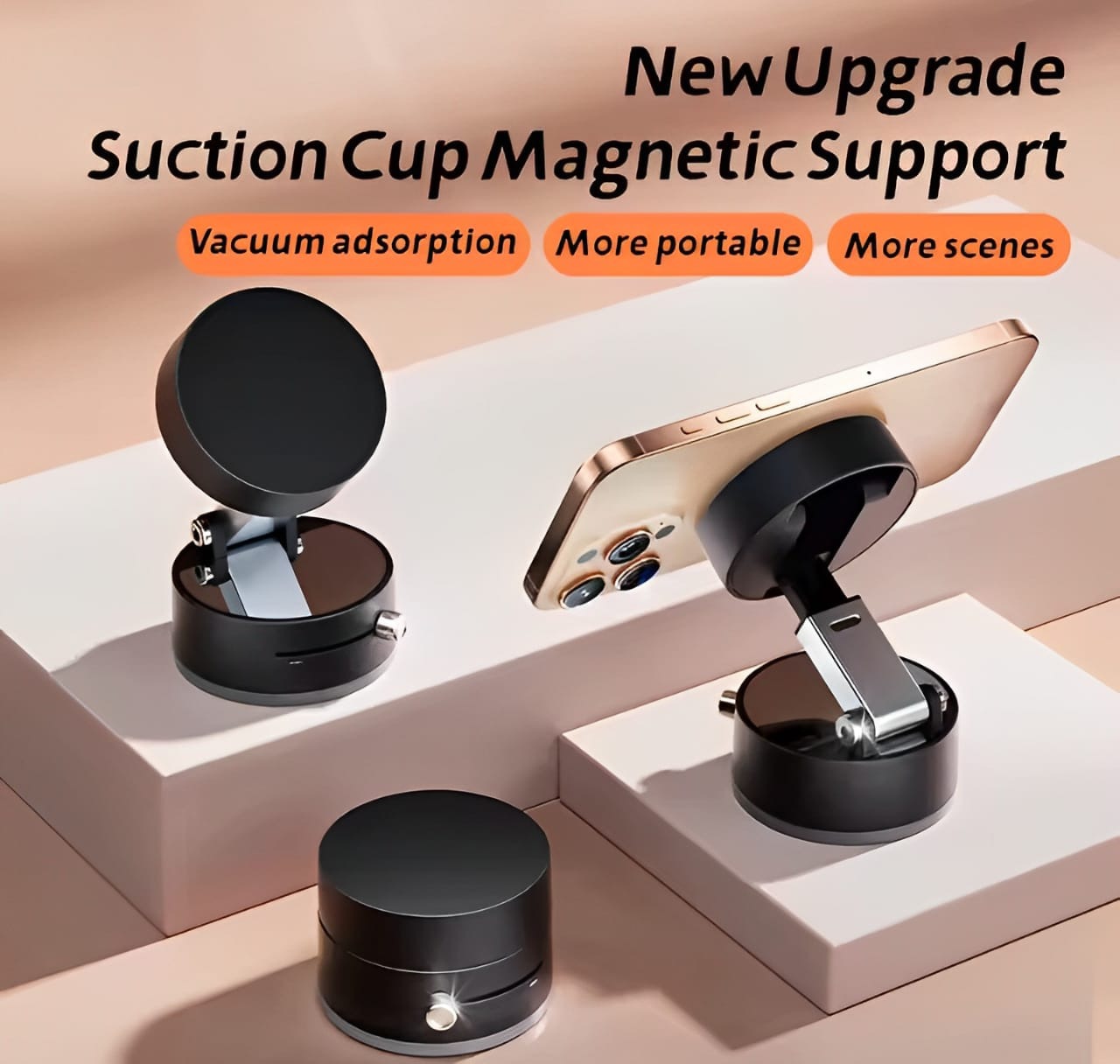 ZH MagniVac Pro Dual-Sided Magnetic Vacuum Phone Stand
