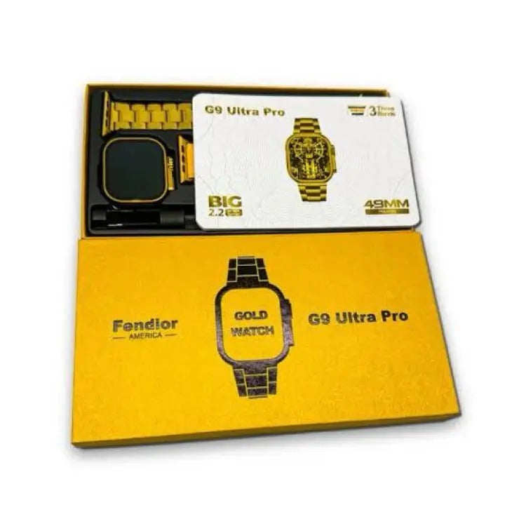 HZ G9 Ultra Pro Gold Color Edition Series 9 Smart Watch with QDFit Pro App