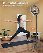 ZH 26CM LED Ring Light with Mobile Holder & 7ft Tripod Stand