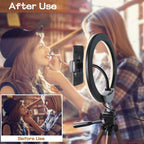 ZH LumiRing Pro 10" LED Fill Light with Universal Phone Holder & Dimmable Modes
