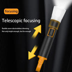 ZH L-S18 Glare Rechargeable Type-C LED Flashlight with Power Bank &amp; Digital Display