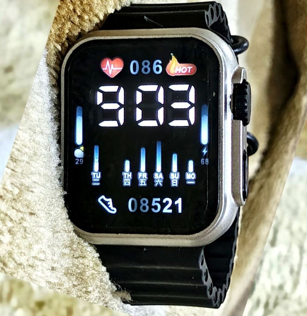 ZH NeoGlow LED Digital Wrist Watch – Black (Cell Operated)