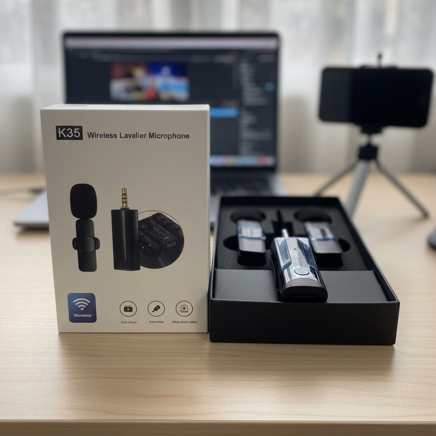 ZH VoxAir Duo | Dual Wireless Microphone 🎤 | Clear Sound | Long Battery Life 🔋 | Portable Design