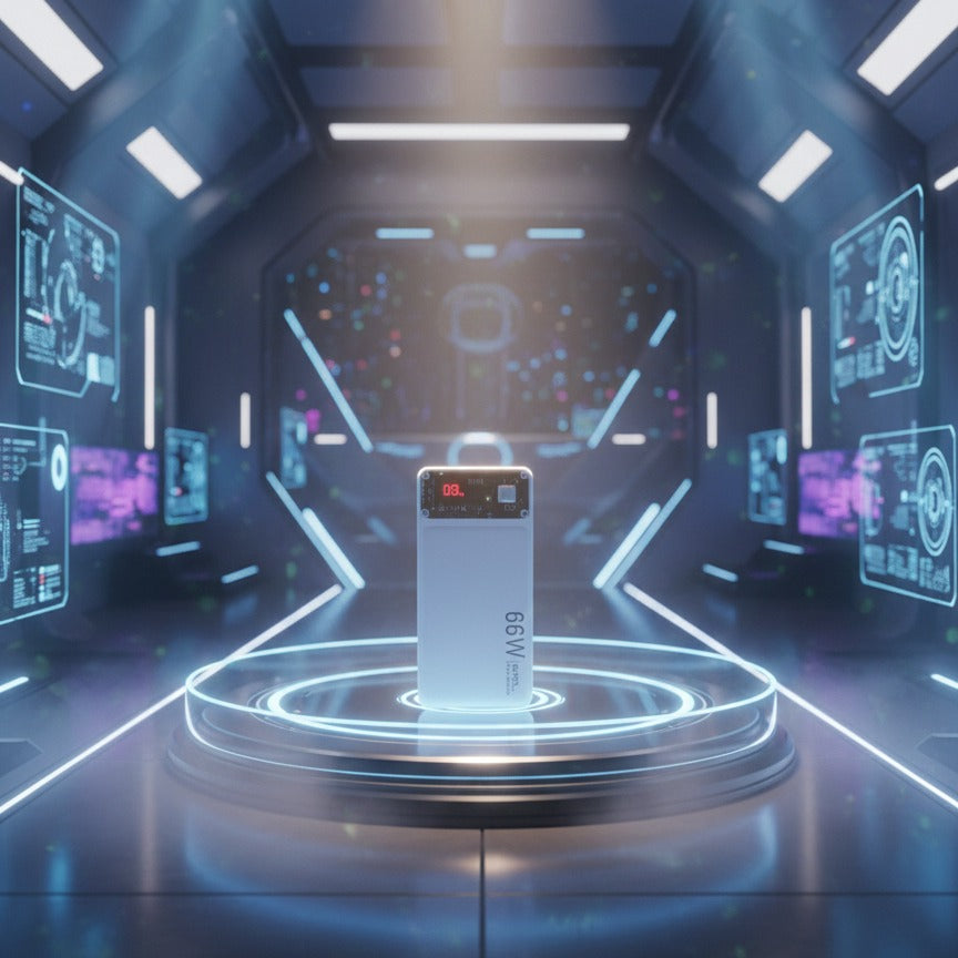 ZH PowerView 66W Transparent Digital Display Power Bank – 20,000mAh