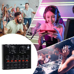 ZH SoundCast Pro V8 Podcast Microphone Kit with Live Sound Card