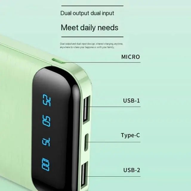 ZH PowerGo 22.5W Portable Power Bank – 20,000mAh with LED Display