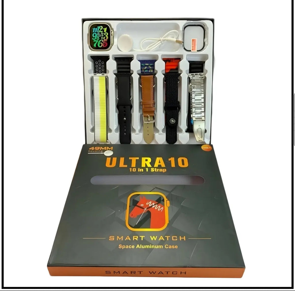 ZH UltraNova X10 Smartwatch – 49mm Super HD | BT Calling | 10-in-1 Straps