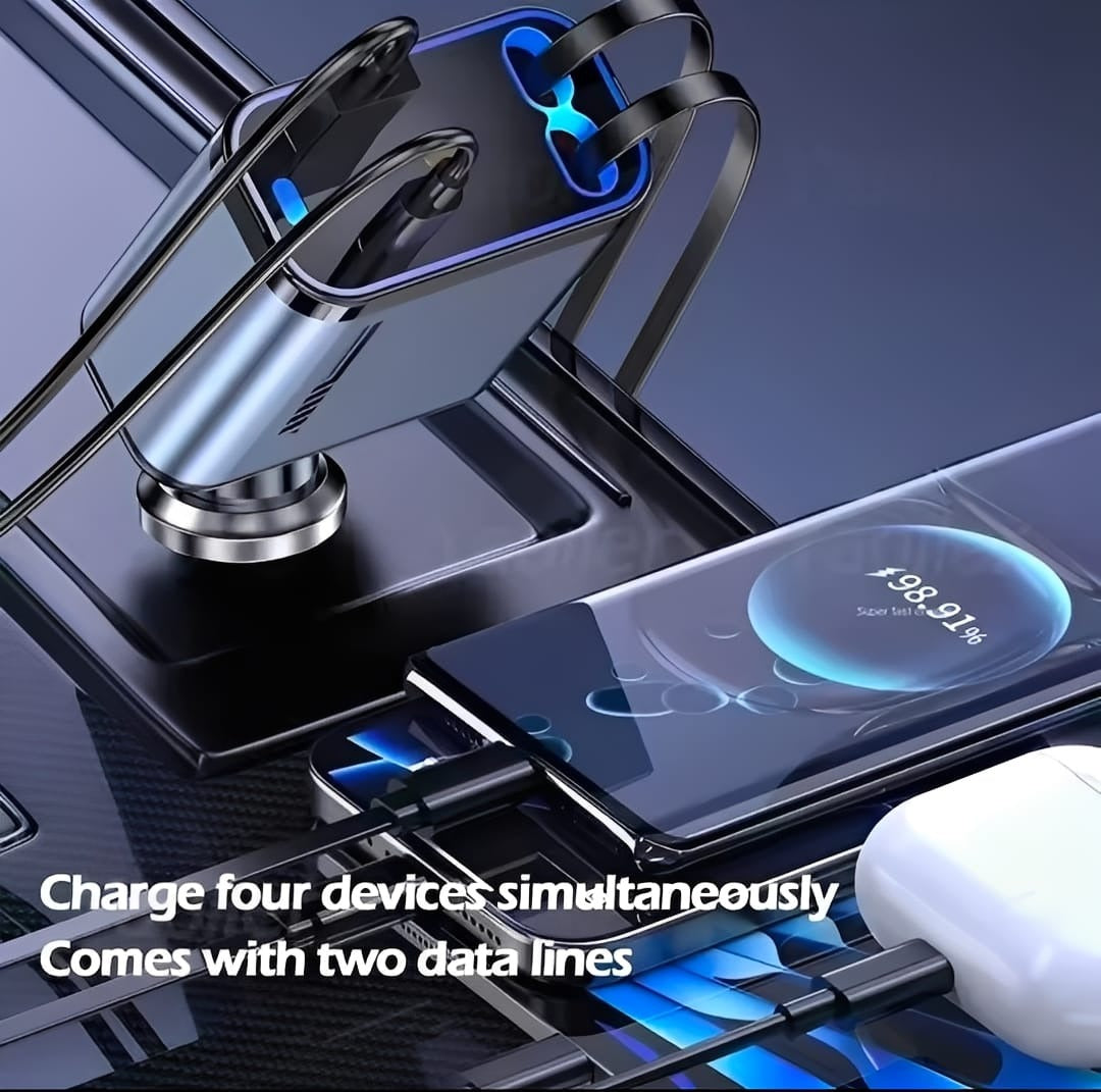 ZH C6 StarGlow 4-in-1 Fast Charging Car Charger